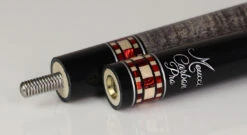 Meucci BMC Mini DiamondGrey With Red Diamonds Pool Cue With Carbon Shaft - MINIDGYRDNWC -Seyberts Sale Store MINIDGYRDNWC BS2