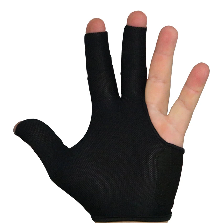 Kamui Quick Dry Black Billiard Glove - Left Hand 2 Kamui Quick Dry Black Billiard Glove - Left Hand - Image 2