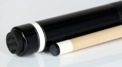 Pierce Custom Stained Gray Birdseye Maple And Ebony Pool Cue With Leather Wrap -Seyberts Sale Store PC1400E BS1