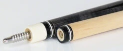 Pierce Custom Stained Gray Birdseye Maple And Ebony Pool Cue With Leather Wrap -Seyberts Sale Store PC1400E BS2