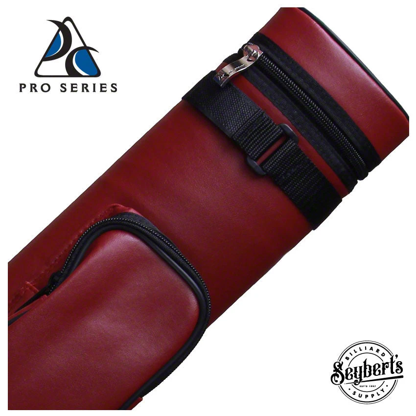 Pro Series Traditional Burgundy 2x2 Hard Pool Cue Case - PR22VC 1 Pro Series Traditional Burgundy 2x2 Hard Pool Cue Case - PR22VC