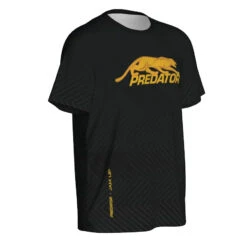 Predator Tech Tee Black With Yellow Logo T-Shirt -Seyberts Sale Store PREDTSTTYEL QUARTERRIGHT