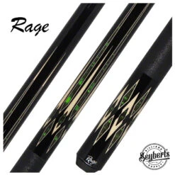 Rage Black With Natural And Green Points Pool Cue - RG186