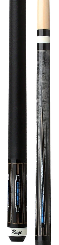 Rage Blue Deco Graphic Pool Cue With Black Nylon Wrap 3 Rage Blue Deco Graphic Pool Cue With Black Nylon Wrap - Image 3
