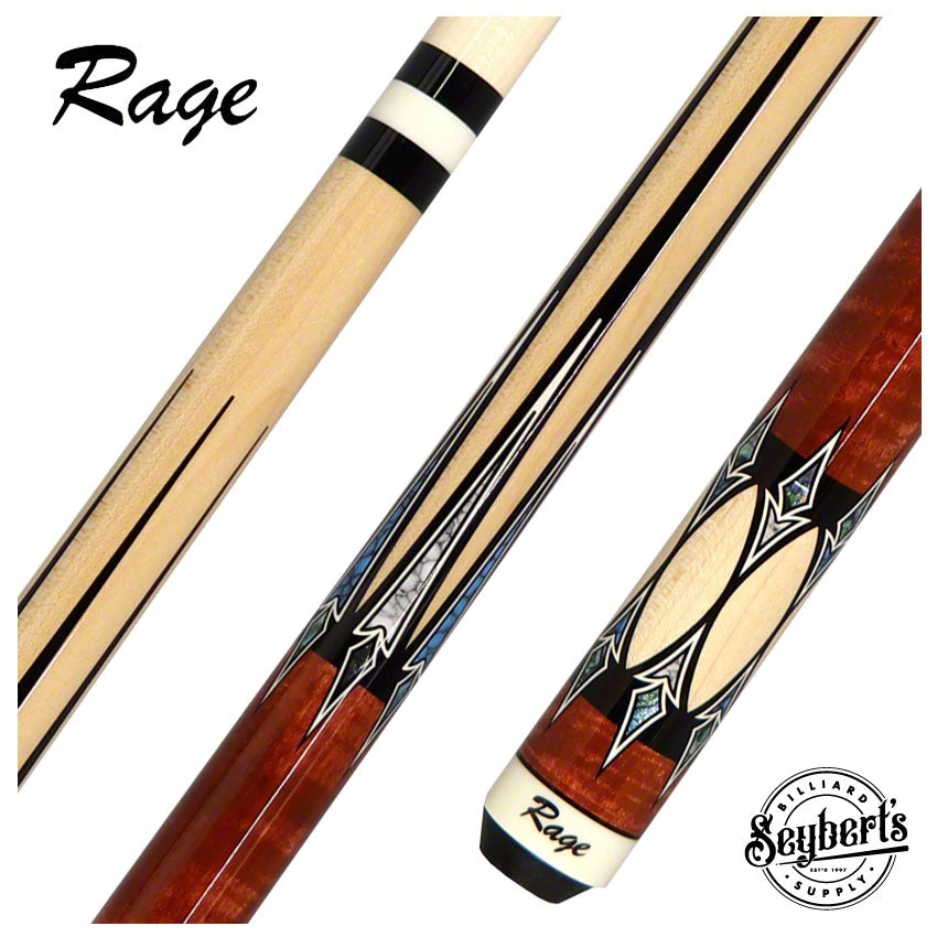 Rage Brown 6 Point Graphic Pool Cue - RG218 1 Rage Brown 6 Point Graphic Pool Cue - RG218
