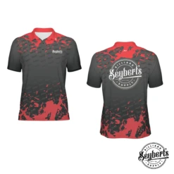 Seybert's Black And Red Splash Polo