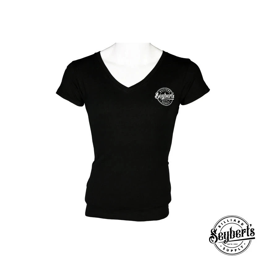 Seybert's Woman's Black V-Neck T-Shirt 1 Seybert's Woman's Black V-Neck T-Shirt