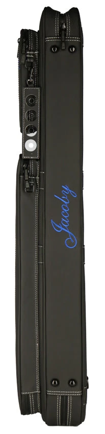 Jacoby Silver Fox Butterfly Blue 4x8 Soft Pool Cue Case - JCSFB4X8BL 4 Jacoby Silver Fox Butterfly Blue 4x8 Soft Pool Cue Case - JCSFB4X8BL - Image 4
