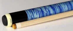 Predator 4 Point Sneaky PeteBlue/WhiteStacked Leather Wrap Pool Cue - True Splice - SP4BL-SLWMXBLWH -Seyberts Sale Store SP4BL SLWMXBLWH BS1