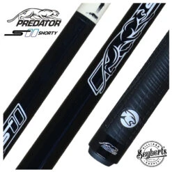 Predator Sport Shorty / Junior Black Sport Wrap Pool Cue - SPOJUNBLASW