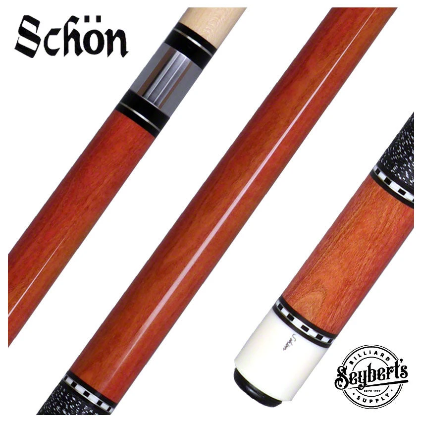 Schon STL Series Exotic Pink Ivory Wood Pool Cue - STL1PI 1 Schon STL Series Exotic Pink Ivory Wood Pool Cue - STL1PI