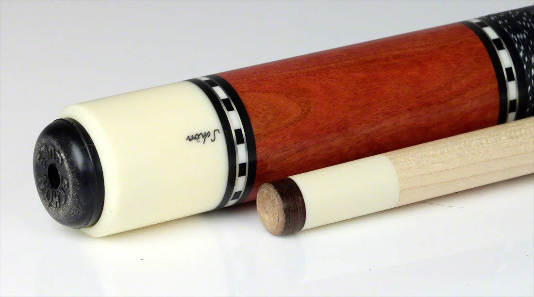 Schon STL Series Exotic Pink Ivory Wood Pool Cue - STL1PI 2 Schon STL Series Exotic Pink Ivory Wood Pool Cue - STL1PI - Image 2