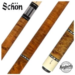 Schon STL Series Full Dark Stained Birdseye Maple Pool Cue - STL1SPBEDS2