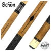 Schon STL Series Dark Stained Birdseye Maple Pool Cue - STL2DS