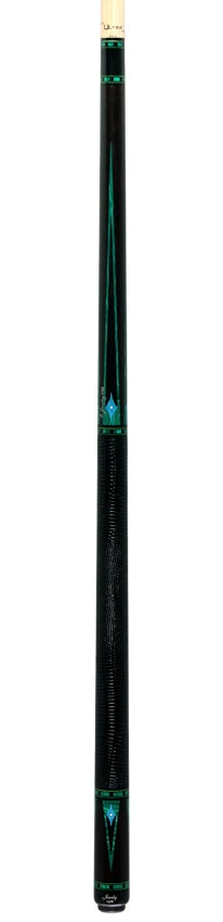 Jacoby Nova Ebony And Malachite Custom Pool Cue With Black Lizard Wrap And Ultra Pro Shaft 6 Jacoby Nova Ebony And Malachite Custom Pool Cue With Black Lizard Wrap And Ultra Pro Shaft - Image 6