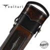 Volturi Custom Brogue Tan 2x4 Hard Pool Cue Case - VCBS2x4TANBLK
