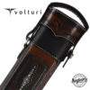 Volturi Custom Brogue Tan 4x8 Hard Pool Cue Case - VCBS4X8TANBLK