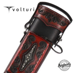 Volturi Custom Venice Black/Red 2x4 Hard Pool Cue Case - VCVS2x4BLKRED
