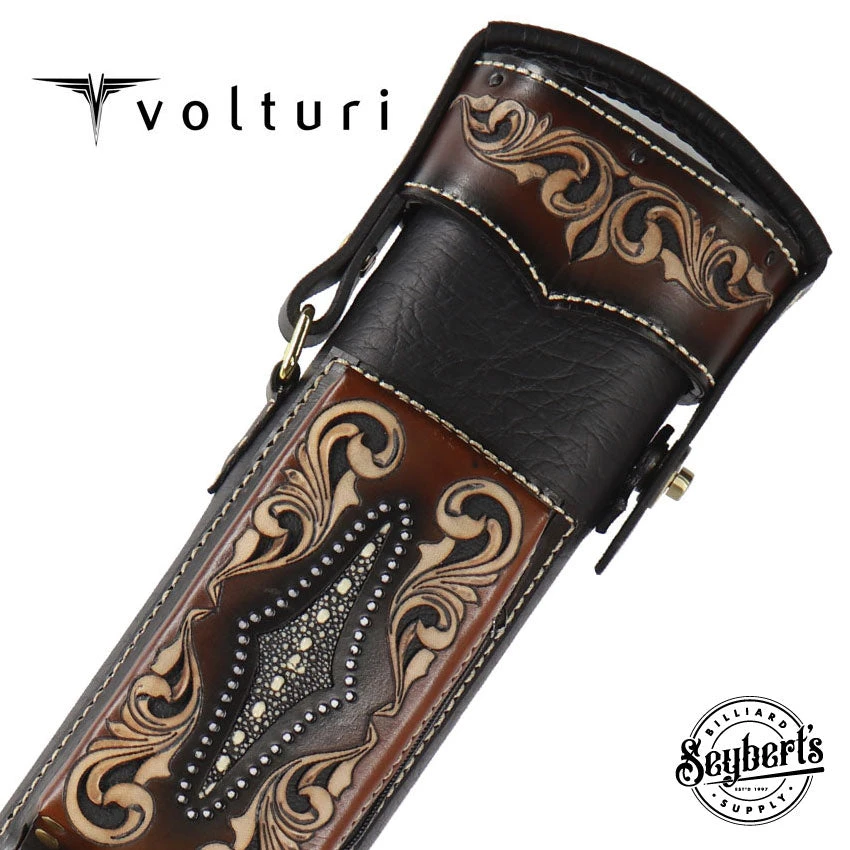 Volturi Custom Venice Black/Tan 2x4 Hard Pool Cue Case - VCVS2x4BLKTAN 1 Volturi Custom Venice Black/Tan 2x4 Hard Pool Cue Case - VCVS2x4BLKTAN