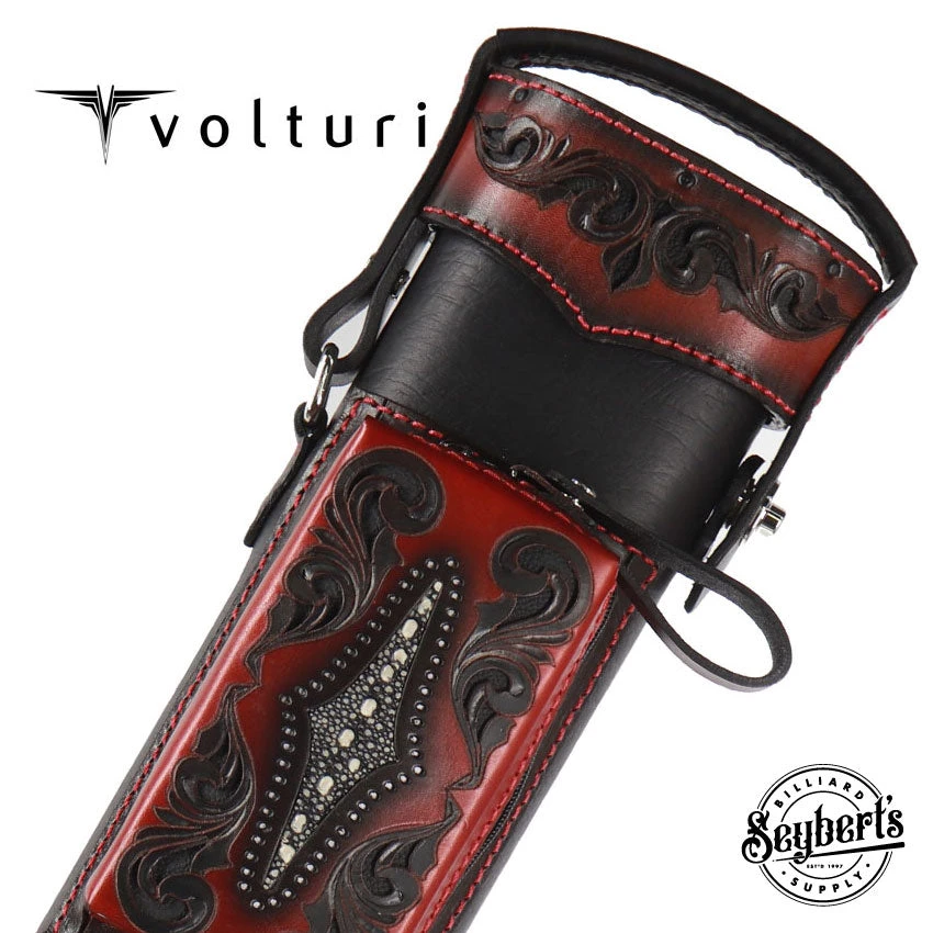 Volturi Custom Venice Black/Red 3x6 Hard Pool Cue Case - VCVS3x6BLKRED 1 Volturi Custom Venice Black/Red 3x6 Hard Pool Cue Case - VCVS3x6BLKRED