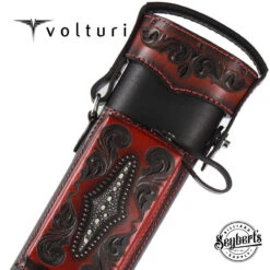 Volturi Custom Venice Black/Red 4x8 Hard Pool Cue Case - VCVS4X8BLKRED