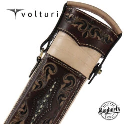 Volturi Custom Venice Natural/Brown 4x8 Hard Pool Cue Case - VCVS4X8NATBRN