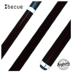 Becue V2 Carbon Fiber Naked Prestige Red Play Cue - BC238RED