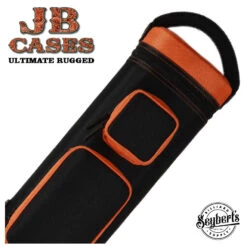 JB Ultimate Rugged Black/Orange Pool Cue Case - URBKOR