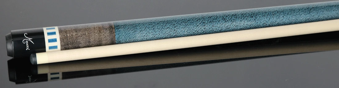 Meucci Gray Stained Maple And Blue/Black Wrapless Pool Cue With Pro Shaft - BE-12 3 Meucci Gray Stained Maple And Blue/Black Wrapless Pool Cue With Pro Shaft - BE-12 - Image 3