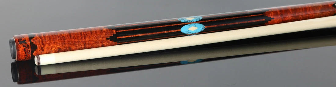 Viking Two-Feather Shadows Of The Night Pool Cue With Vikore Shaft - New Design 2 Viking Two-Feather Shadows Of The Night Pool Cue With Vikore Shaft - New Design - Image 2