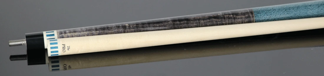Meucci Gray Stained Maple And Blue/Black Wrapless Pool Cue With Pro Shaft - BE-12 4 Meucci Gray Stained Maple And Blue/Black Wrapless Pool Cue With Pro Shaft - BE-12 - Image 4