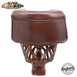 Walnut Leather Classic Shield Pool Table Pocket
