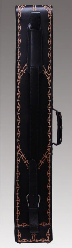Instroke FIT-A Black Hand Tooled 2x4 Pool Cue Case - FIT24A -Seyberts Sale Store fita 3