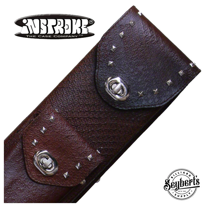 Instroke FIT-C Brown Leather 2x4 Pool Cue Case - FIT24C 1 Instroke FIT-C Brown Leather 2x4 Pool Cue Case - FIT24C