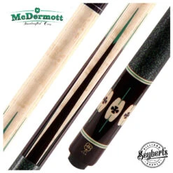 McDermott G Series Birseye Maple Forearm With Black And Green Points Pool Cue - G413