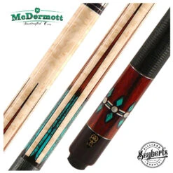 McDermott G Series Birdseye Maple Forearm With Turquoise And Cocobolo Points Pool Cue - G606