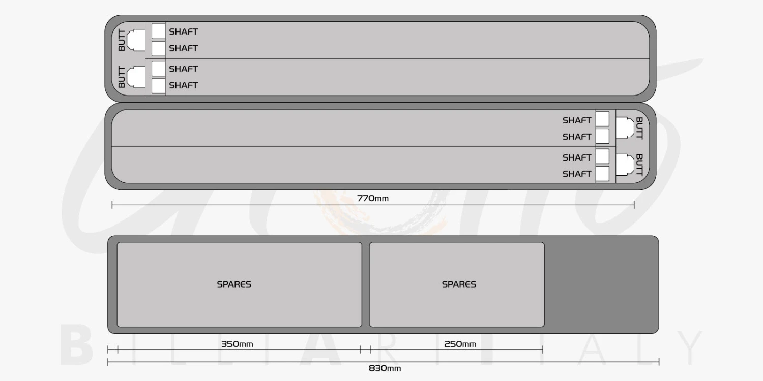 Longoni Fodero Giotto Essenza 4x8 Soft Pool Cue Case - LG6397 4 Longoni Fodero Giotto Essenza 4x8 Soft Pool Cue Case - LG6397 - Image 4