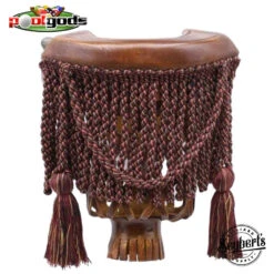 #6 Honey Fringe Leather Table Pocket Set Of 6