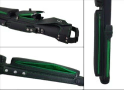 Holly Spectrum Stitched Emerald Pool Cue Case - HSG -Seyberts Sale Store hsm24gr bs1