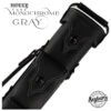 Holly Monochrome Stitched Grey Pool Cue Case - HSMGY
