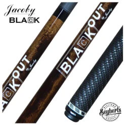 Jacoby BlaCkOut Brown With Wrap Carbon Fiber Break/Jump Cue - JACBKOUTSGBR