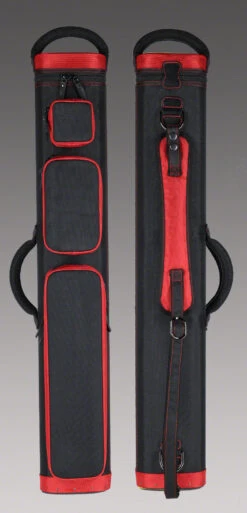 JB Ultimate Rugged Black/Red Pool Cue Case - URBKRD -Seyberts Sale Store jb red front back