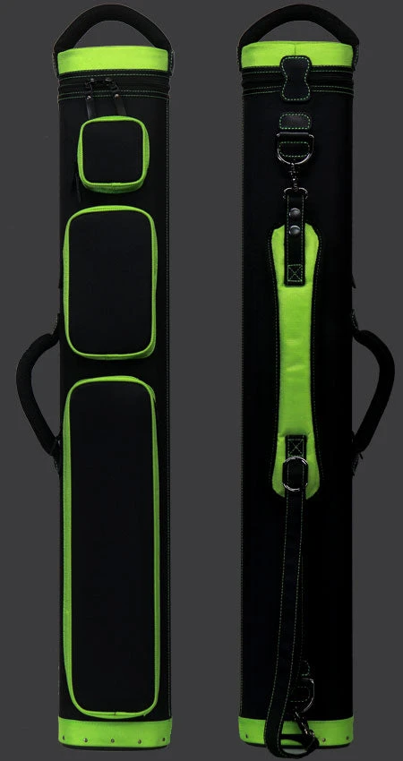 JB Ultimate Rugged Black/Green Pool Cue Case - URBKGR 2 JB Ultimate Rugged Black/Green Pool Cue Case - URBKGR - Image 2
