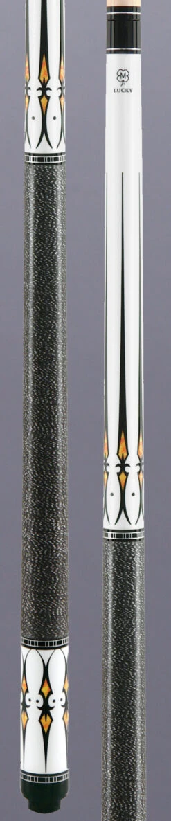 Lucky White With Black And Orange Points Graphic Pool Cue With Linen Wrap - L40 5 Lucky White With Black And Orange Points Graphic Pool Cue With Linen Wrap - L40 -Seyberts Sale Store l40 double b432bf9c 0a45 4dea 988d 40342b69953b