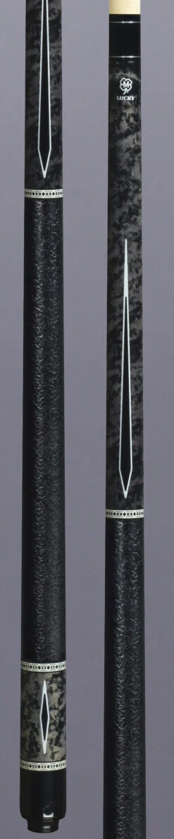 Lucky Gray Burl With Black Points Graphic Pool Cue With Textured Crackle Wrap - L54 -Seyberts Sale Store l54 double 04e1ca10 5bc6 4e9a 9fee 15db6a1b424a