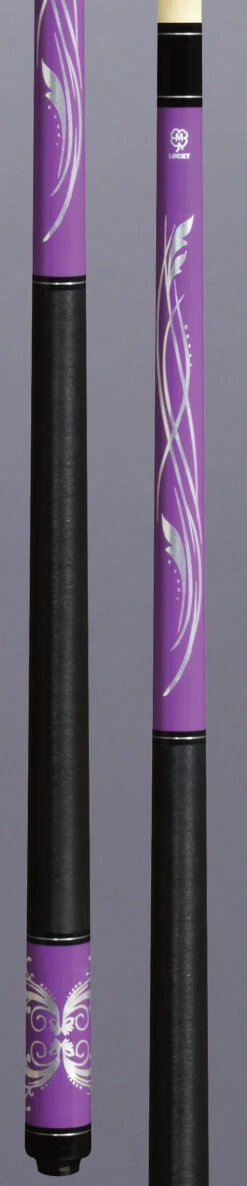 Lucky Purple And Silver Graphic Pool Cue With Linen Wrap - L59 -Seyberts Sale Store l59 double 91baa859 aa8c 4216 8f23 6d61723089b3