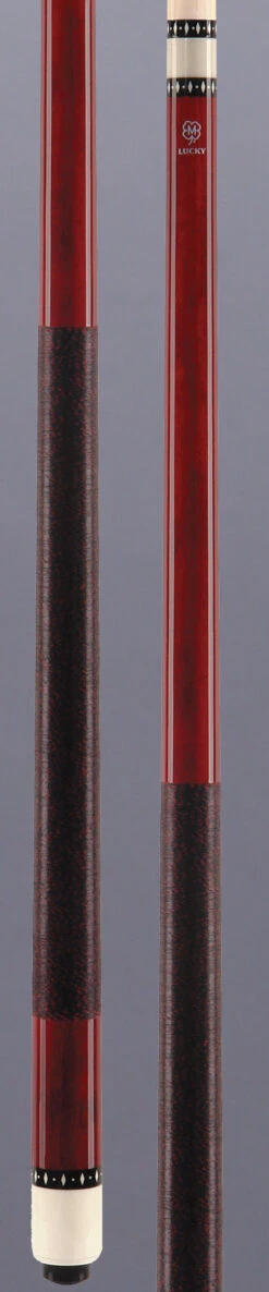 Lucky Red Stained Maple Pool Cue With Linen Wrap - L06 -Seyberts Sale Store l6 double d4f71502 bd85 4cef b7ce 34ac5cc65f0e