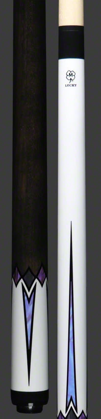 Lucky White 4 Point With Gray No Wrap Pool Cue - L75 2 Lucky White 4 Point With Gray No Wrap Pool Cue - L75 - Image 2