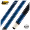 Lucky Blue Stained Maple Pool Cue With Linen Wrap - L07