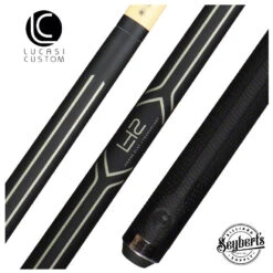 Lucasi Hybrid Matte Black And Metallic Silver Pool Cue With Sport Wrap - LHC14